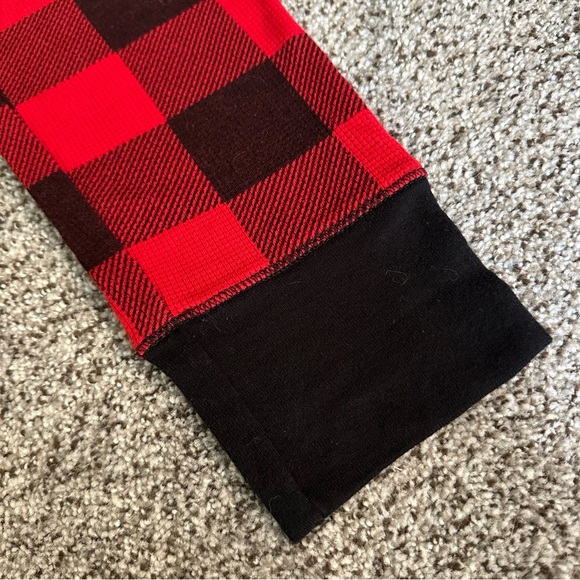 OLD NAVY L Red Black Buffalo Plaid Waffle Pajama Pants R $29 - Picture 6 of 9